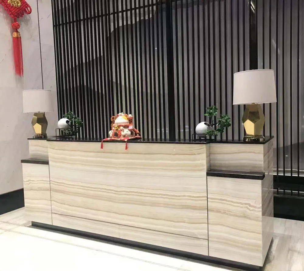Agri White Onyx reception counter Agri White Onyx reception counter