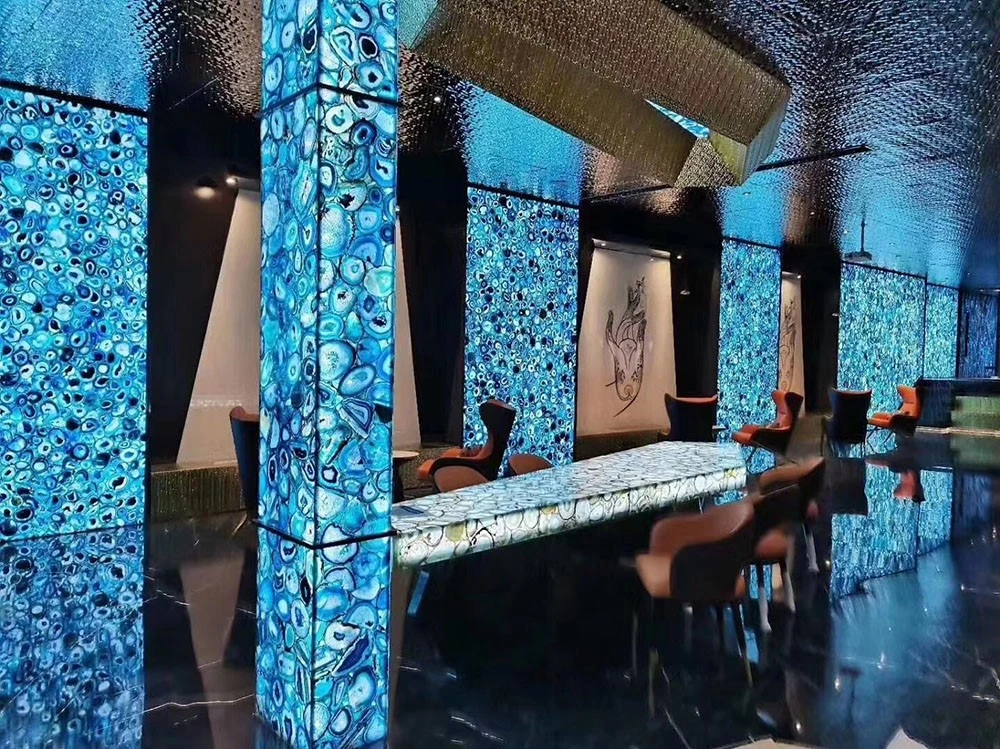 blue agate column blue agate column