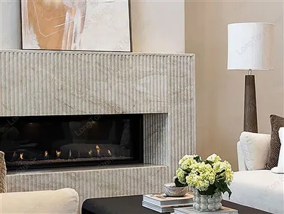 Taj Mahal Quartzite Fireplace Surround