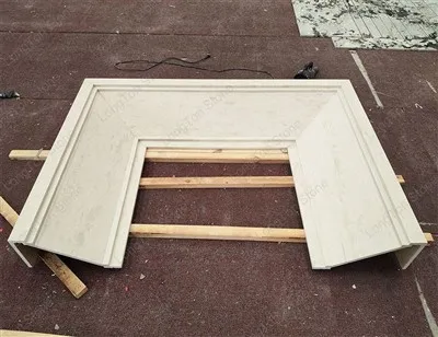Vratza Limestone Fireplace