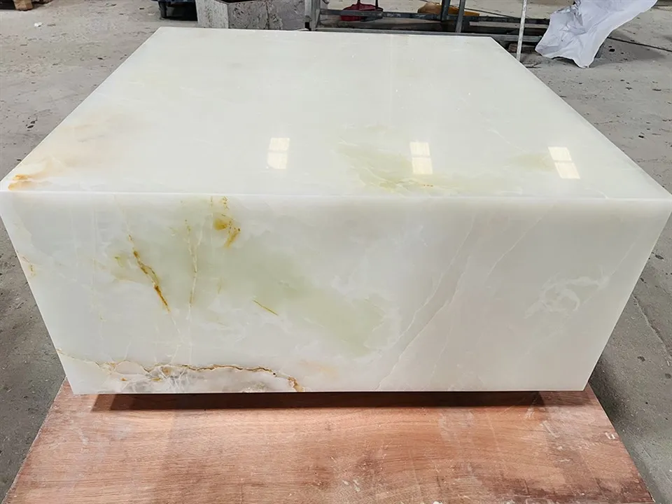 White Onyx Cube Coffee Table White Onyx Cube Coffee Table